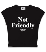 1 black Status Baby Tee white Not Friendly #color_black