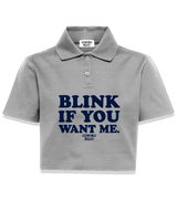 1 grey Polo Crop Top navyblue BLINK IF YOU WANT ME #color_grey