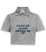1 grey Polo Crop Top navyblue LEAVE ME ALONE OR KISS ME #color_grey