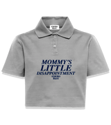 1 grey Polo Crop Top navyblue MOMMY'S LITTLE DISAPPOINTMENT #color_grey