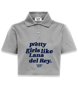 1 grey Polo Crop Top navyblue pretty girls like Lana del Rey #color_grey