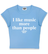 1 lightblue Status Baby Tee white I like music more than people #color_lightblue