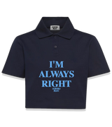 1 navy Polo Crop Top lightblue I'M ALWAYS RIGHT #color_navy