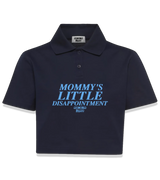 1 navy Polo Crop Top lightblue MOMMY'S LITTLE DISAPPOINTMENT #color_navy