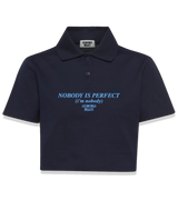 1 navy Polo Crop Top lightblue NOBODY IS PERFECT (i'm nobody) #color_navy