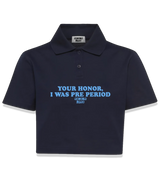 1 navy Polo Crop Top lightblue Your Honor I WAS PRE PERIOD #color_navy