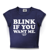 1 navy Status Baby Tee white BLINK IF YOU WANT ME #color_navy
