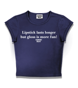 1 navy Status Baby Tee white Lipstick lasts longer but gloss is more fun #color_navy