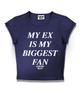 1 navy Status Baby Tee white MY EX IS MY BIGGEST FAN #color_navy