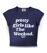 1 navy Status Baby Tee white pretty girls like The Weeknd #color_navy