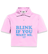 1 pink Polo Crop Top lightblue BLINK IF YOU WANT ME #color_pink