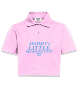 1 pink Polo Crop Top lightblue MOMMY'S LITTLE DISAPPOINTMENT #color_pink