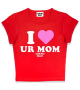 1 red Status Baby Tee pink I love UR MOM #color_red