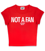 1 red Status Baby Tee white NOT A FAN #color_red