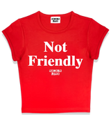 1 red Status Baby Tee white Not Friendly #color_red