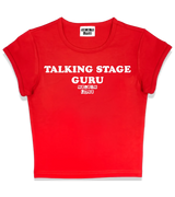 1 red Status Baby Tee white TALKING STAGE GURU #color_red