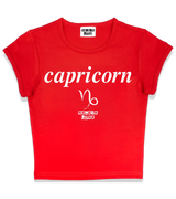 1 red Status Baby Tee white capricorn #color_red