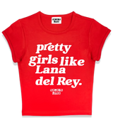 1 red Status Baby Tee white pretty girls like Lana del Rey #color_red