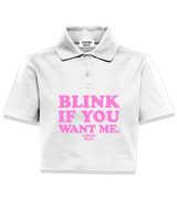 1 white Polo Crop Top pink BLINK IF YOU WANT ME #color_white