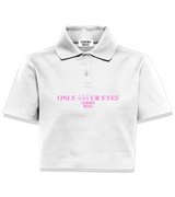 1 white Polo Crop Top pink ONLY 444 UR EYES #color_white
