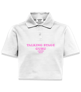 1 white Polo Crop Top pink TALKING STAGE GURU #color_white