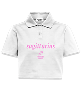 1 white Polo Crop Top pink sagittarius #color_white
