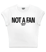 1 white Status Baby Tee black NOT A FAN #color_white