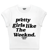 1 white Status Baby Tee black pretty girls like The Weeknd #color_white
