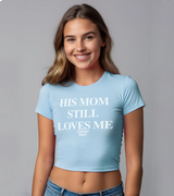 2 lightblue Status Baby Tee white HIS MOM STILL LOVES ME #color_lightblue