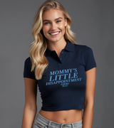 2 navy Polo Crop Top lightblue MOMMY'S LITTLE DISAPPOINTMENT #color_navy