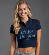 2 navy Polo Crop Top lightblue it's for the plot #color_navy