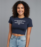 2 navy Status Baby Tee white MY SITUATIONSHIPS MADE MY THERAPIST RICH #color_navy