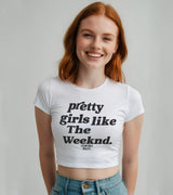 2 white Status Baby Tee black pretty girls like The Weeknd #color_white