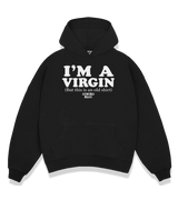 1 black Boxy Hoodie white I'M A VIRGIN (But this is an old shirt) #color_black