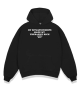 1 black Boxy Hoodie white MY SITUATIONSHIPS MADE MY THERAPIST RICH #color_black