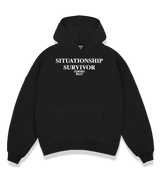 1 black Boxy Hoodie white SITUATIONSHIP SURVIVOR #color_black