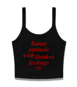 1 black Cami Crop Top red Kanye attitude with Drake's feelings #color_black