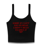 1 black Cami Crop Top red SORRY IF I LEFT YOU ON READ I DIDN'T MEAN TO OPEN IT #color_black