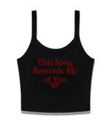 1 black Cami Crop Top red This Song Reminds Me of You #color_black