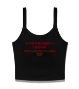 1 black Cami Crop Top red YOUR GIRLFRIEND LIKES MY INSTAGRAM STORIES #color_black