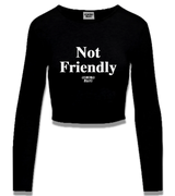 1 black Cropped Longsleeve white Not Friendly #color_black