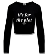 1 black Cropped Longsleeve white it's for the plot #color_black