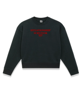 1 black Cropped Sweatshirt red SITUATIONSHIP SURVIVOR #color_black