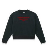 1 black Cropped Sweatshirt red UNEMPLOYED & BEAUTIFUL #color_black