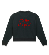 1 black Cropped Sweatshirt red it's for the plot #color_black