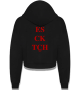 1 black Cropped Zip Hoodie red ES CK TCH #color_black