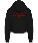 1 black Cropped Zip Hoodie red I feel like 2007 Britney #color_black