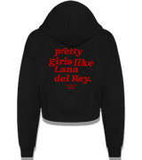 1 black Cropped Zip Hoodie red pretty girls like Lana del Rey #color_black