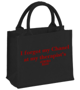 1 black Mini Jute Bag red I forgot my Chanel at my therapist's #color_black