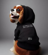 1 black Pet Hoodie white I'M PRETTY COOL BUT I CRY A LOT #color_black